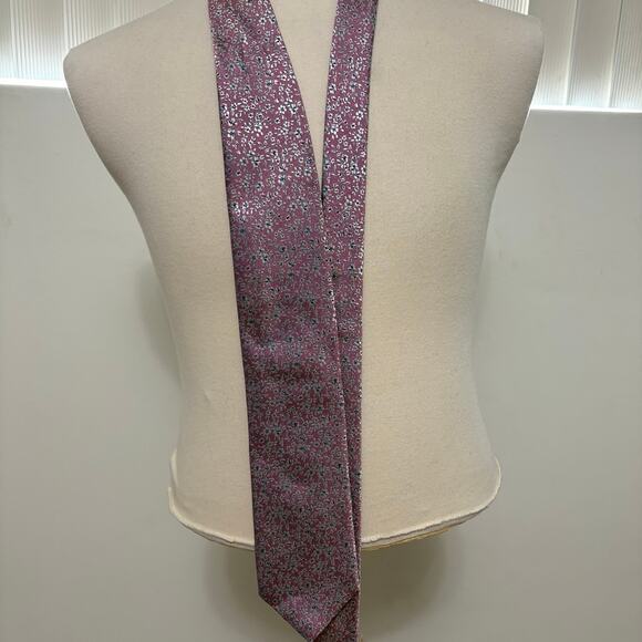 Canali 1934 Pink Floral Men's Neck SilkTie One Size - Picture 1 of 4